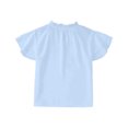 thumbnail image 4 of Bearichfupo Shirts For Teen Kids Girls Fly Sleeve Solid Ruffles T Shirt Child Casual V Neck Trendy Tops,Girls Summer T Shirts,Sizes 5-6 Years, 4 of 4