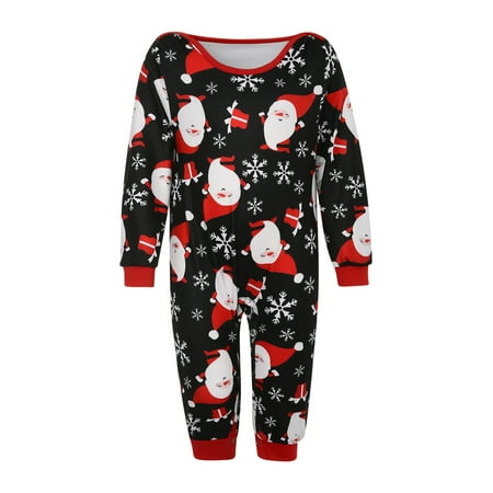 

RUEWEY Family Matching Pajamas Christmas Set Long Sleeve Christmas Theme Print Tops Pants Sleepwear