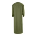 thumbnail image 5 of Long Sleeve Shirts For Men Solid Color Lapel Collar Fashion Hooded Robe Casual Fit Business Shirt, 5 of 5