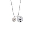 thumbnail image 2 of Delight Jewelry Silvertone Disc 1/2'' Number - 7 - Silvertone Script Initial Disc - J - Charm Necklace, 20"+3", 2 of 4
