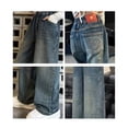 thumbnail image 4 of EnJoCho Girls Wide Leg Jeans Loose High Waist Bow Embroidery Denim Pants Skateboard Style Pocket Trousers For Kids Spring Fall Trendy Y2𝖪 Streetwear Casual Daily Outfit, 4 of 4