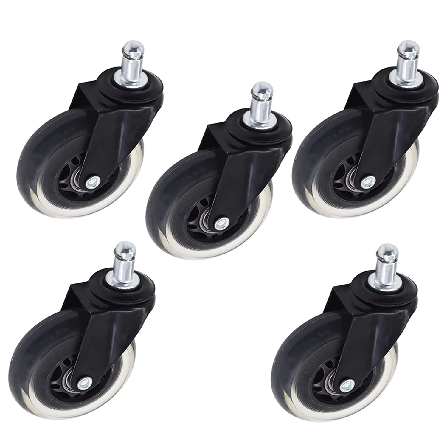 ALLCARB 3 Inch Office Chair Rubber Castors Universal Castors for Floor