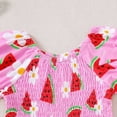 thumbnail image 5 of JUMEYU Baby Smocked Romper Baby Girl Clothes Infant Outfit Summer Romper Jumpsuit Overall Skirt Clothing Set 0 3 6 9 12 18 24 Months (Hot Pink,3-4 Years), 5 of 9