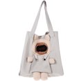 thumbnail image 1 of GOOHOCHY Bolsa pequeña para mascotas, bolsa de hombro portátil para gatitos al aire libre, bolsa de transporte para cachorros de lona suave, 1 of 7