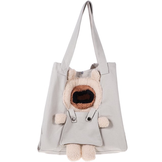 GOOHOCHY Bolsa pequeña para mascotas, bolsa de hombro portátil para gatitos al aire libre, bolsa de transporte para cachorros de lona suave