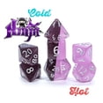 thumbnail image 2 of Gate Keeper Games and Dice: Chronomancy: Ninja - 7pc RPG Set, Thermal Color-Changing Light Pink & Black, Hot & Cold, 7 Resin Dice, Role Playing Games, 2 of 9