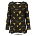 thumbnail image 4 of Qertyioot T-Shirt Graphique pour Femmes de la Saint-Valentin à Manches Longues, Haut Tunique Décontracté à Col Rond, 4 of 5