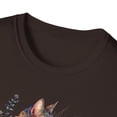 thumbnail image 4 of Floral Cat, Gildan Unisex Softstyle T-Shirt, Moon Cat Graphic Tee, S-3XL, 4 of 5