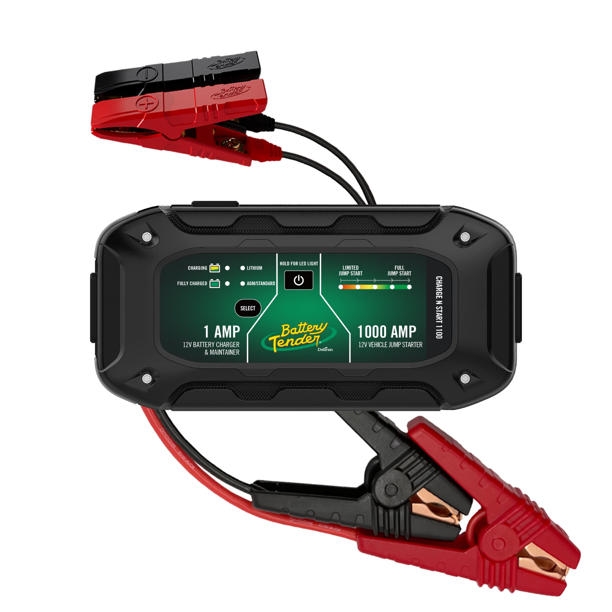 Battery Tender Charge N Start 1100 - 12V 1A Automotive Battery Charger & 1000A Jump Starter