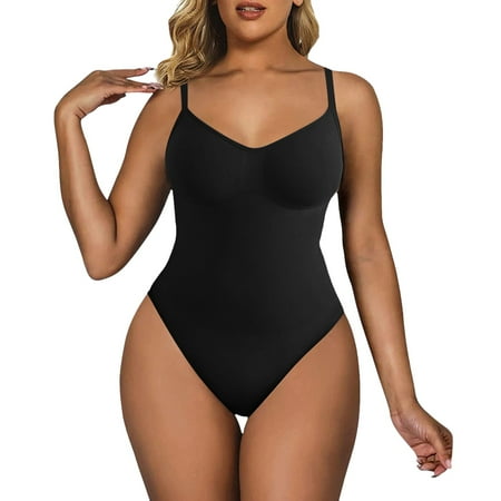 TAIAOJING Women s Sleeveless Bodysuit Seamless Body Shaping Bodysuit Belly Controlling Lifting Plus Size Thong Briefs Suspenders Tight Corset Bodysuit Yoga Rompers