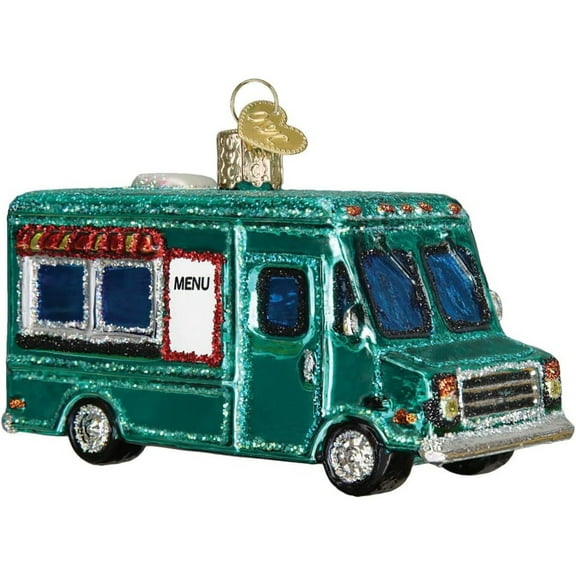 Old World Christmas Blown Glass Ornament for Christmas Tree, Food Truck