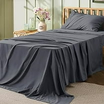 Twin Sheets Set Grey - Soft Twin Bed Sheets for Boys and Girls, 3 Pieces Hotel Luxury Twin Sheets, Easy Care Polyester Microfiber Cooling Bed Sheet Set