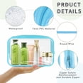 thumbnail image 4 of Bolsas de maquillaje transparentes GONITYOU aprobadas por la TSA, 16 unidades, azules, 4 of 7