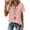 Pink, variant on LNWUY Linen Shirts for Women V-Neck Summer Textured Tops Lightweight Fashion Casual Loose Fit Beach Vacation Outfits Pink XXL