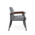 thumbnail image 2 of Mystic Reception Waiting Room 2-Seat Tandem Seating / Black Steel / Gray, 2 of 5