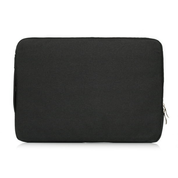 Naiovety Bolsa de tela vaquera para portátil de 15 pulgadas, reutilizable, protectora, de Color sólido, de repuesto, multibolsillo, para Almacenamiento y organización del hogar Negro