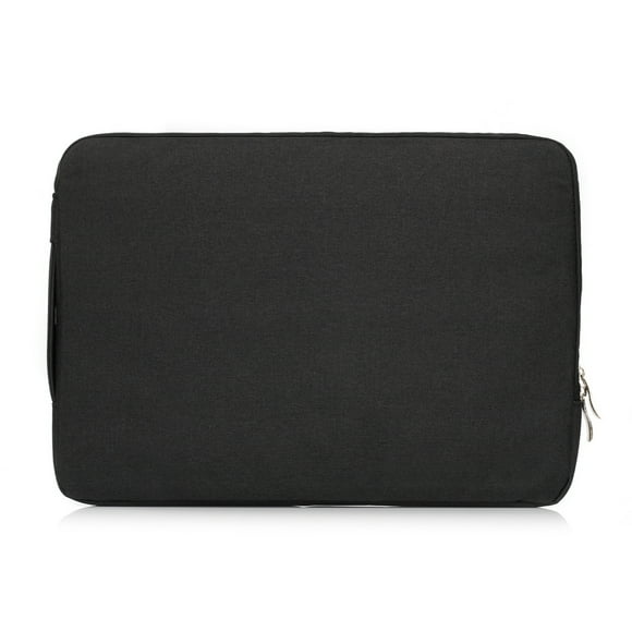 Bolsa para portátil de 15 pulgadas, portátil, reutilizable, lavable, con cremallera protectora, Color sólido, a prueba de arañazos, bolsa de Almacenamiento y organización del hogar Negro Billuyoard HA072613-01