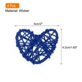 thumbnail image 2 of Uxcell 8Pcs Heart Shaped Rattan Ball Vase Filler Natural Rattan for Wedding Home Decoration Dark Blue 2 in, 2 of 5
