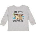 thumbnail image 3 of Inktastic My Titi Loves Me with Sloth and Hearts Boys or Girls Long Sleeve Toddler T-Shirt, 3 of 5