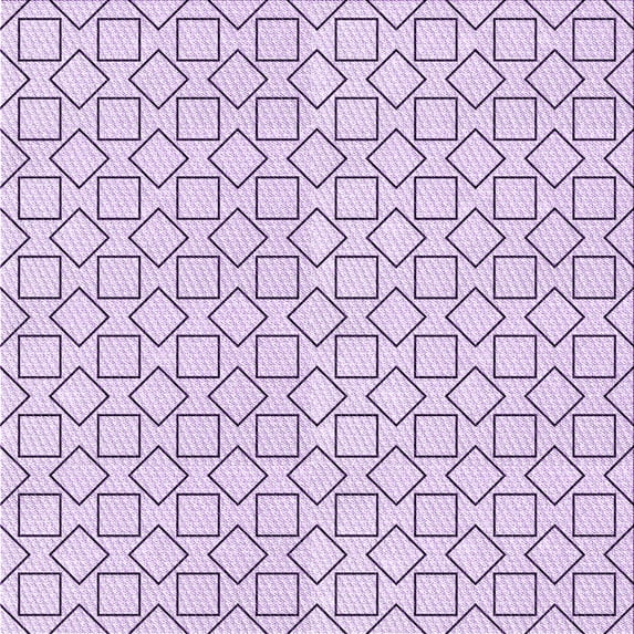 Ahgly Company Indoor Square Patterned Rich Lilac Purple Area Rugs, 5' Square