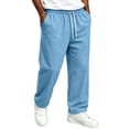 thumbnail image 2 of Baggy Sweatpants for Men Sport Straight Leg Athletic Sweat Pants | Drawstring Gym Running Pants, Cool Casual Streetwear, with Pockets, 4XL, 2 of 7