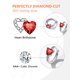 thumbnail image 5 of Pendientes de aro de plata de ley con piedras natales Silvora para mujer. Diamantes creados. Delicada joya de regalo para cumpleaños o Navidad, 5 of 8