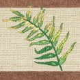 thumbnail image 3 of Authentic Hotel and Spa  Turkish Cotton Palm Fronds Embroidered Latte Brown 2-piece Towel Hand Set, 3 of 3
