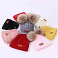 thumbnail image 7 of UngA Kids Winter Hat Toddler Knitted Pom Beanie Hat Cotton Lined Pom Pom Cap Baby Girls Boys Beanies (Yellow,1-4 Years), 7 of 7