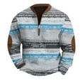 thumbnail image 2 of Ediodpoh Fall and Winter Men's 3D Printed Half Zip Sweatshirt Mens Sweatshirt Blue XXL, 2 of 3