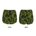 thumbnail image 3 of Daiia Tropical Palm Leaves Fern Leaf Pattern Women's 2 in 1 Running Shorts - Lightweight Athletic Workout Gym Yoga Shorts Liner with Phone Pockets-Medium, 3 of 7