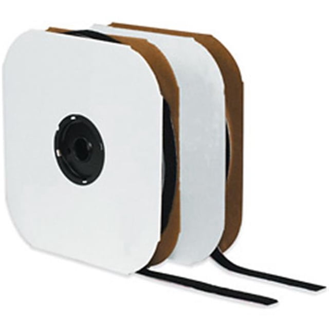 Box Partners VEL138 2 in. x 75 foot- Loop- Black Cloth Tie Tape- Individual Strips