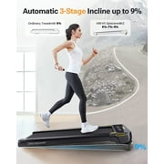 Walking Pad 2 in 1 Under Desk Treadmill with Remote Control Mini Portable Treadmill for Home Office