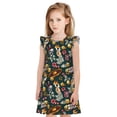 thumbnail image 1 of Fotbe Vintage Casino Chips Vestido de Dormir para Niñas de 3 a 10 Años, Mangas Cortas, Estilo Princesa, Pijama Camisón con Mangas Voladas-Small, 1 of 6