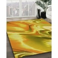 thumbnail image 2 of Ahgly Company Indoor Round Patterned Golden Brown Yellow Area Rugs, 4' Round, 2 of 6
