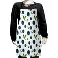 thumbnail image 1 of Fruit Kids Apron, Rhythmic Blueberries on Plain Background, Boys Girls Apron Bib with Adjustable Ties for Cooking Baking Painting, Petrol Blue White Green, by Ambesonne, 1 of 2