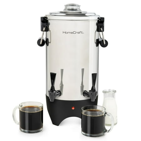 HomeCraft - CUDS45SS Quick-Brewing 1000-Watt Automatic 45-Cup Coffee Urn - Stainless Steel