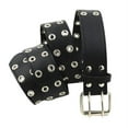 thumbnail image 5 of Steampunk Waist Belt Metal Holes Trimmer Pin Buckle Waistband Belt - Black, 3.8cm Wide, 5 of 6