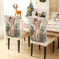 thumbnail image 3 of Decorative Chair Back Cover One Size x6 Chair Cover Dining Chair Slipcovers Chair Back Decoration Festival Chair Decoration Warm Christmas Orange Deer, 3 of 6