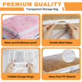thumbnail image 3 of Heonay Clear Zippered Storage Bags Plastic Sweater Storage Bags with Zipper 6 Packs Clothing Organizer for Blankets Linen Sweater Bed Sheet Quilt Clothes Pillow (18 x 15 x 9 Inch) C104, 3 of 3