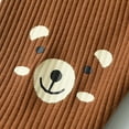 thumbnail image 6 of Infant Baby Boy Clothes Bear Style Long Sleeve Romper + Pants + Hat 3PCS Outfits Set Brown, 6 of 6