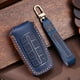 thumbnail image 5 of Con llavero, funda para llavero, llavero automático de 8 botones, funda para llave de coche, funda de piel sintética para mando a distancia Azul, 5 of 9