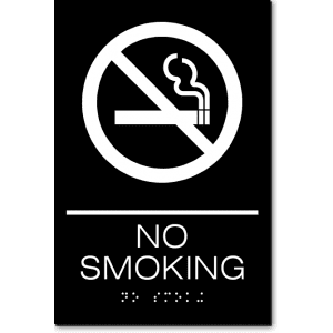 

No Smoking Sign-Black / White(1 Unit)