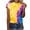 Multicolor#3, variant on VBTAPA Tie Dye T Shirts for Women Rainbow Shirts Funny Casual Short Sleeve Crewneck Tops Multicolor XL