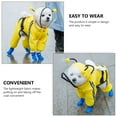 thumbnail image 3 of OULII 1Pc Yellow Bee Shaped Dog Raincoat for Protection from Rain and Snow, 3 of 8
