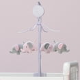 thumbnail image 3 of Bedtime Originals Eloise Pink/Gray Elephant Musical Baby Crib Mobile, 3 of 4
