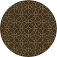 thumbnail image 1 of Ahgly Company Machine Washable Indoor Round Transitional Oak Brown Area Rugs, 4' Round, 1 of 7