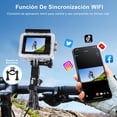 thumbnail image 2 of Camara de Accion, Camara para Moto 4K30FPS, Camara Deportiva 16M con EIS, Bater&iacute;a de 1350 mAh, Gran Angular de 170&deg;, WiFi Remoto, 2" Pantalla, C&aacute;mara de Acci&oac, 2 of 9