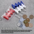 thumbnail image 5 of Japanese Coin Holder, 2Pcs Portable JPY Coin Organiser Dispenser 6 Slots with Glitter Pack for Japanese Yen Home Office, White, 5 of 7