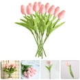 thumbnail image 4 of 10pcs tulipanes artificiales tulipanes falsos flores artificiales oficina en el hogar decoraciones de ramas florales, 4 of 4