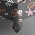 thumbnail image 5 of Gray Football and Flowers Pattern Rectangle Tablecloth 60"x102",Waterproof Polyester Rectangle Table Cloth, Wipeable Spillproof Polyester Tablecloth for Dining, Camping, Indoor and Outdoor, 5 of 6